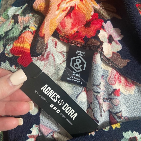 2X 1X Agnes & Dora Multicolor Floral Pencil Skirt - Picture 2 of 2